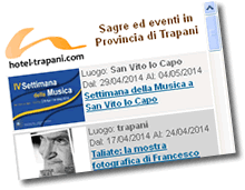 gli eventi di Trapani, San Vito lo Capo e Favignana sul tuo sito