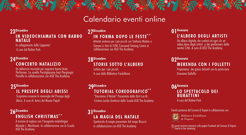 Eventi Natale 2020 a Trapani