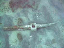Recovered anchor of the first century BC in Egadi sea